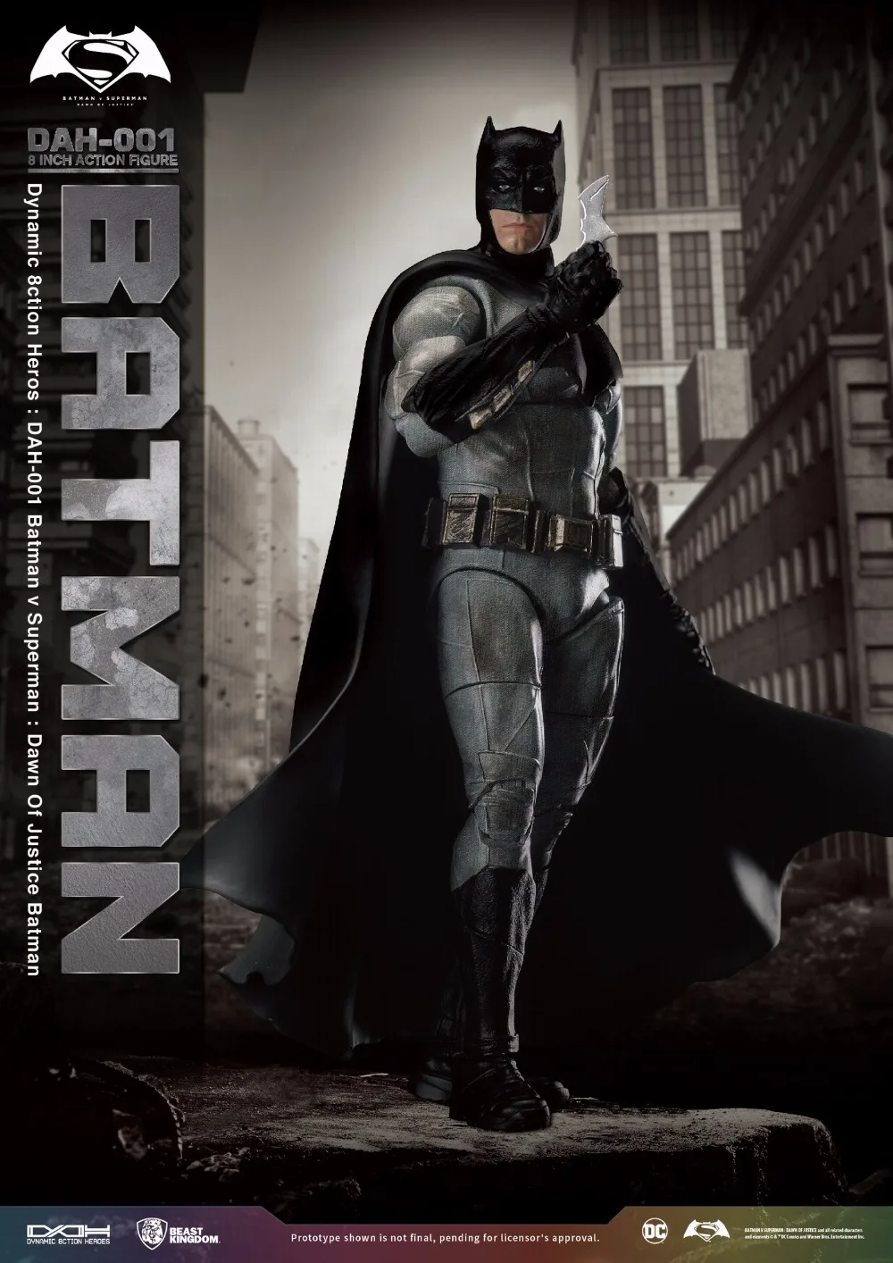 BEAST KINGDOM Batman VS Superman Dawn of Justice Amored Batman 1//9 Action Figure