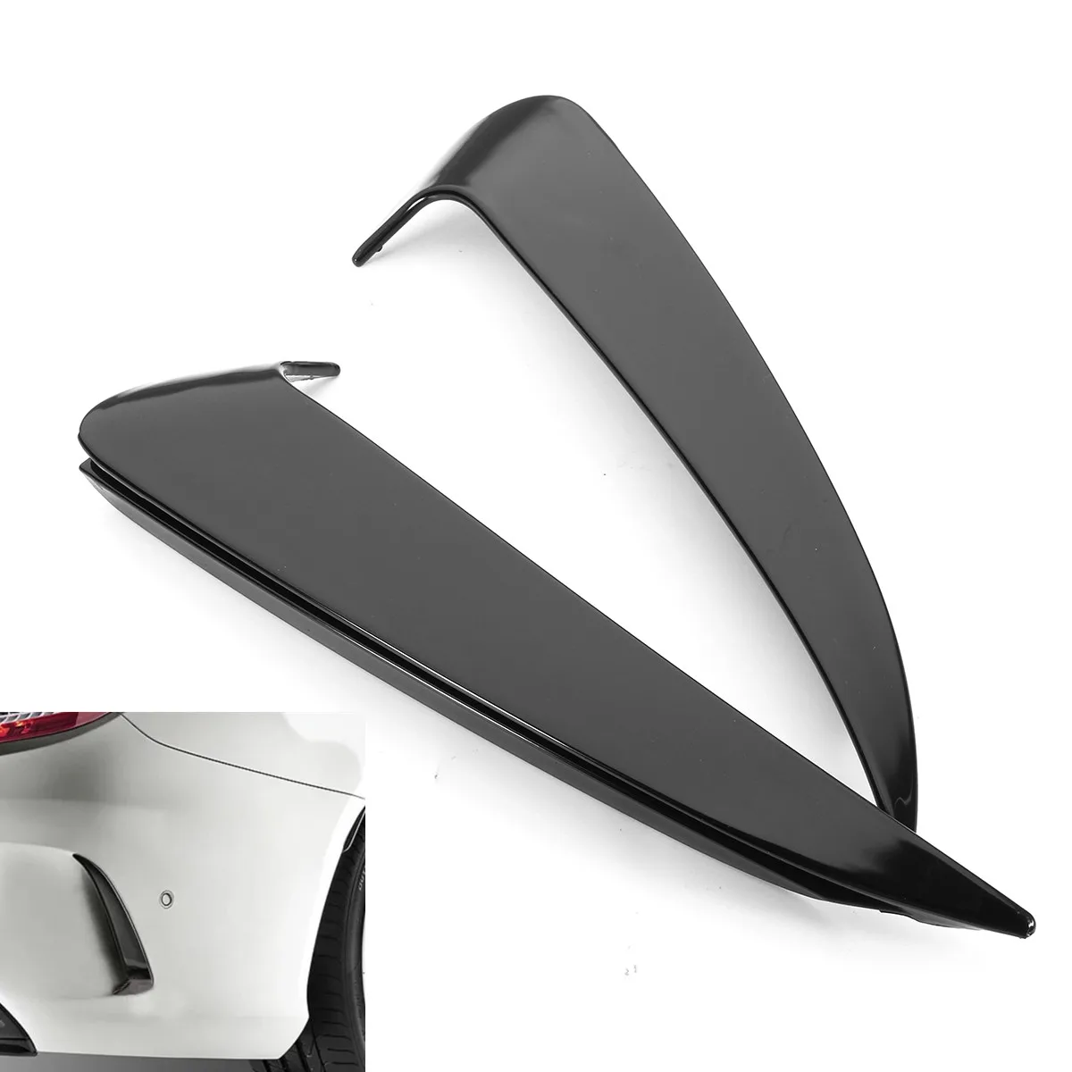 

2Pcs C63 Style Rear Bumper Spoiler Canard /Air Vent Cover Trim for Benz W205 C Sport