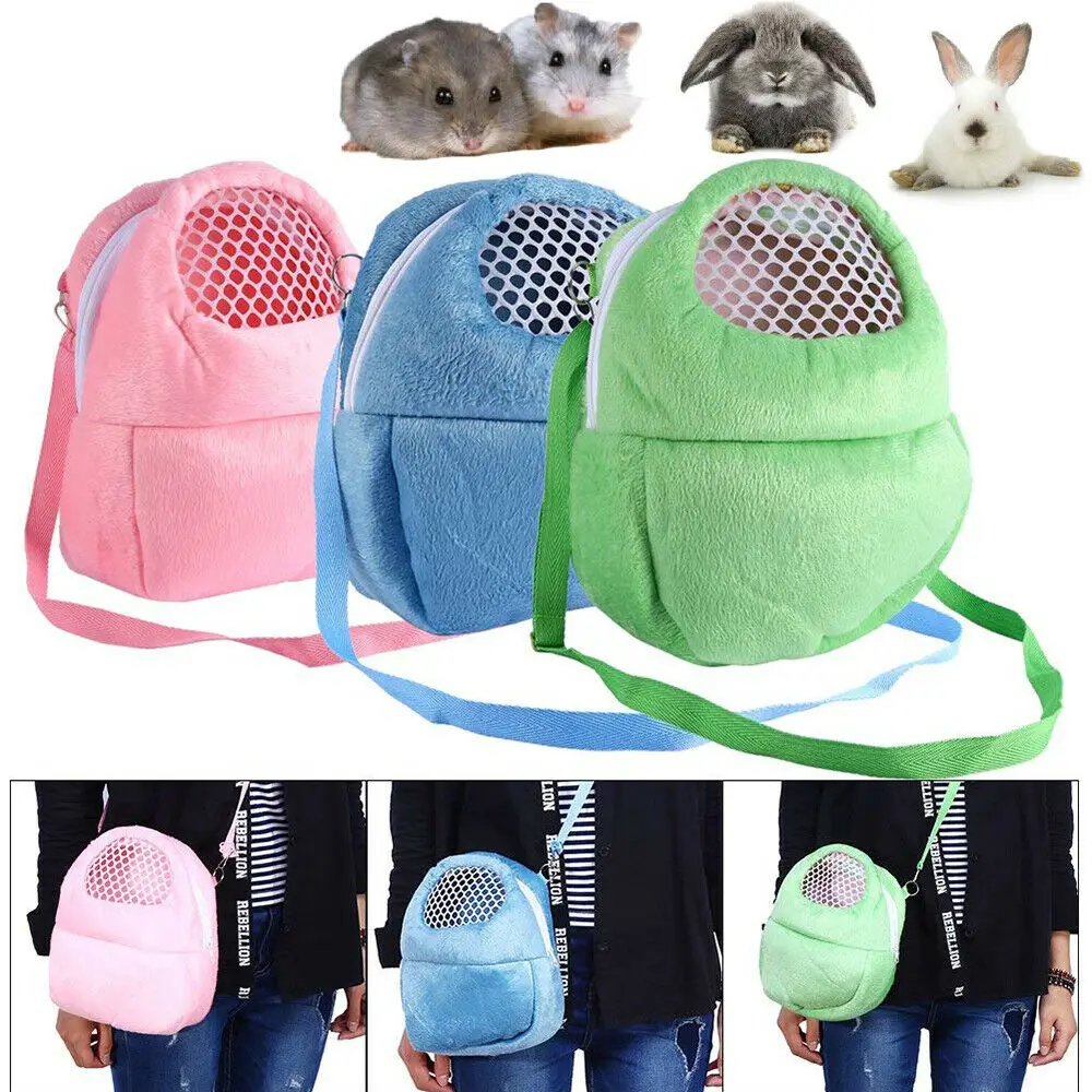Portable Breathable Outgoing Bag for Guinea Pig RYPET Hamster Carrier Bag 