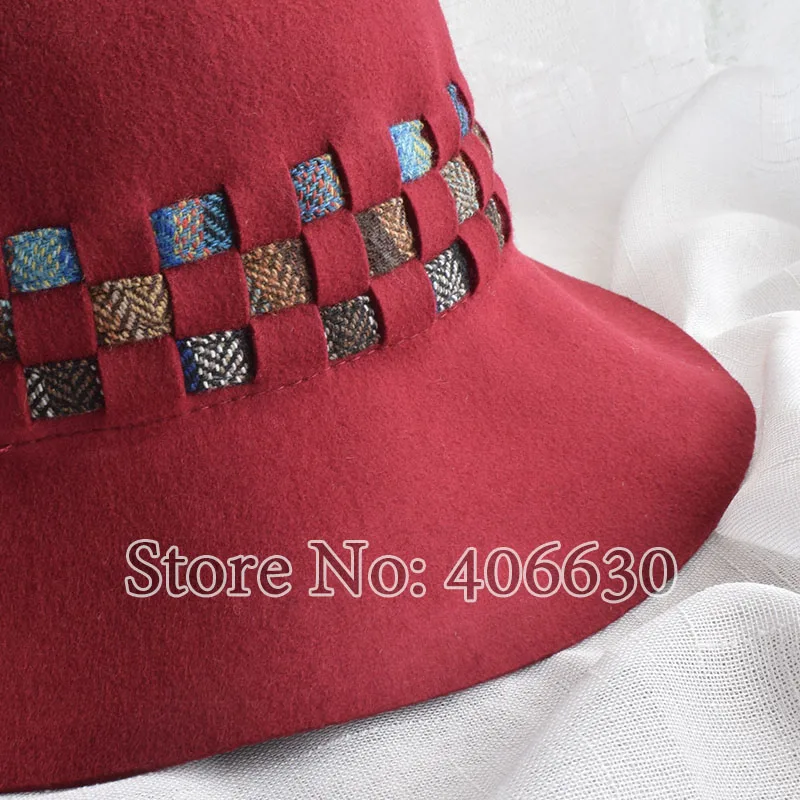 Зимняя модная шерстяная фетровая шляпа для женщин, Дамская одежда, церковный колокол, шапки для женщин, PWFE059