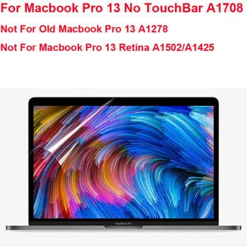 

10pcs For Macbook Pro 13 No Touch Bar A1708 High Clear Screen Protector MacbookPro 13.3 A1708 Film Guard Screen Protection