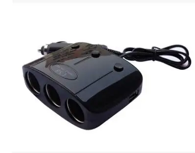 

Elistooop Car Cigarette Lighter Socket Splitter Dual USB Port 3 Way Socket Car Charger Adapter 12V/24V for Auto Car