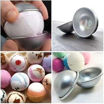 

1Pc Hemisphere Bath Bombs Metal Aluminum Alloy Bath Bomb Mold 3D Ball Sphere Shape DIY Bathing Tool Accessories Creative Mold