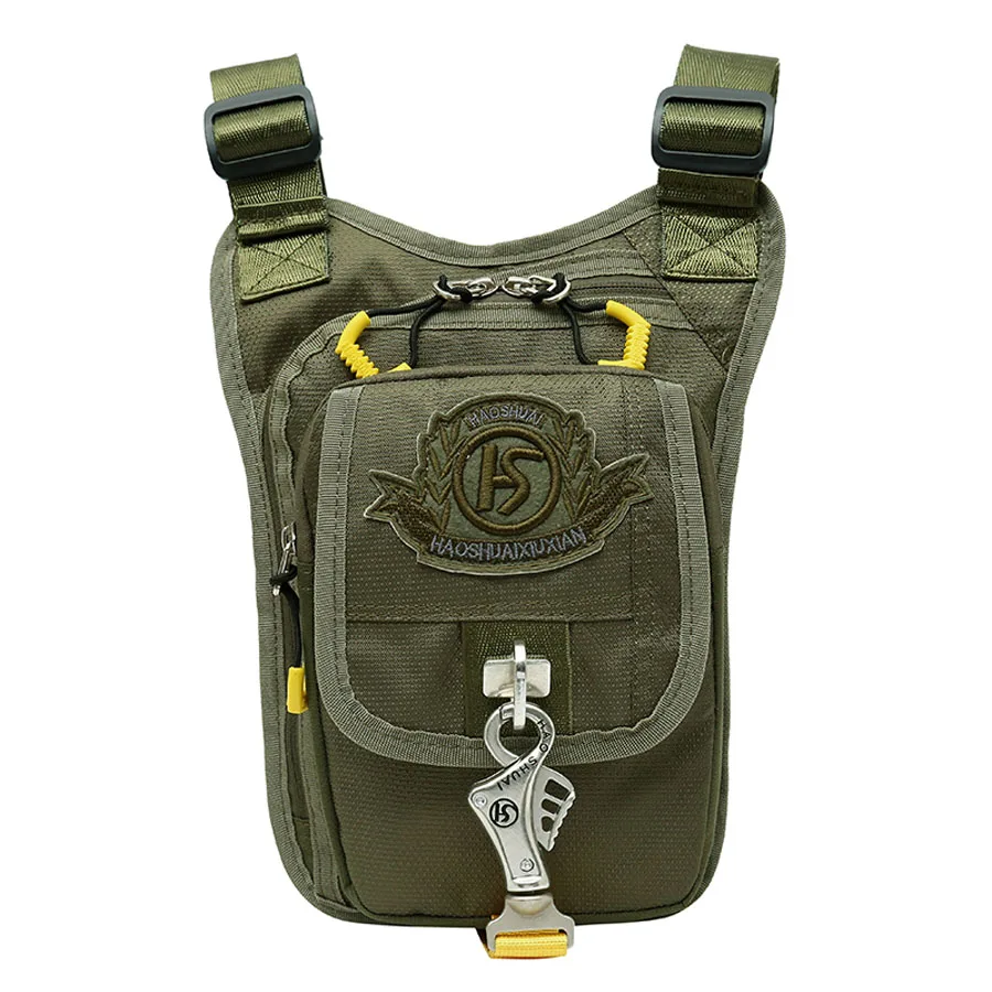 Мужская нейлоновая поясная сумка для ног, сумка через плечо, сумка-мессенджер, сумка-кошелек, высокое качество, модная поясная сумка - Цвет: Army Green