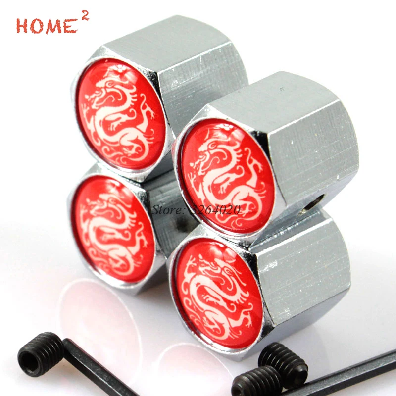 

Car Tire Valve Caps for Dragon Logo Wheel Dust Cover Decor for Yamaha Honda Ford Land Rover Mitsubishi Subaru Car Accessories