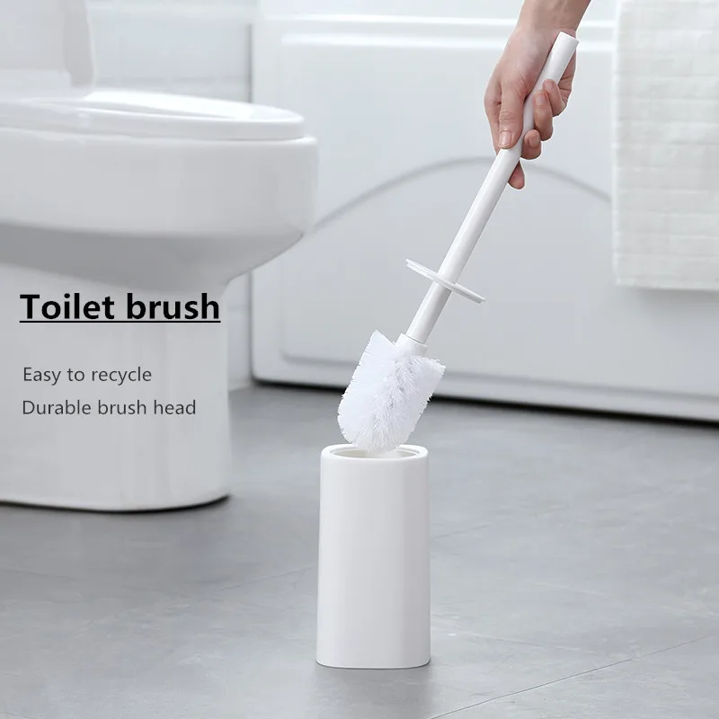 

Simple toilet brush with base long handle soft hair decontamination cleaning brush without dead angle cleaning toilet brush set