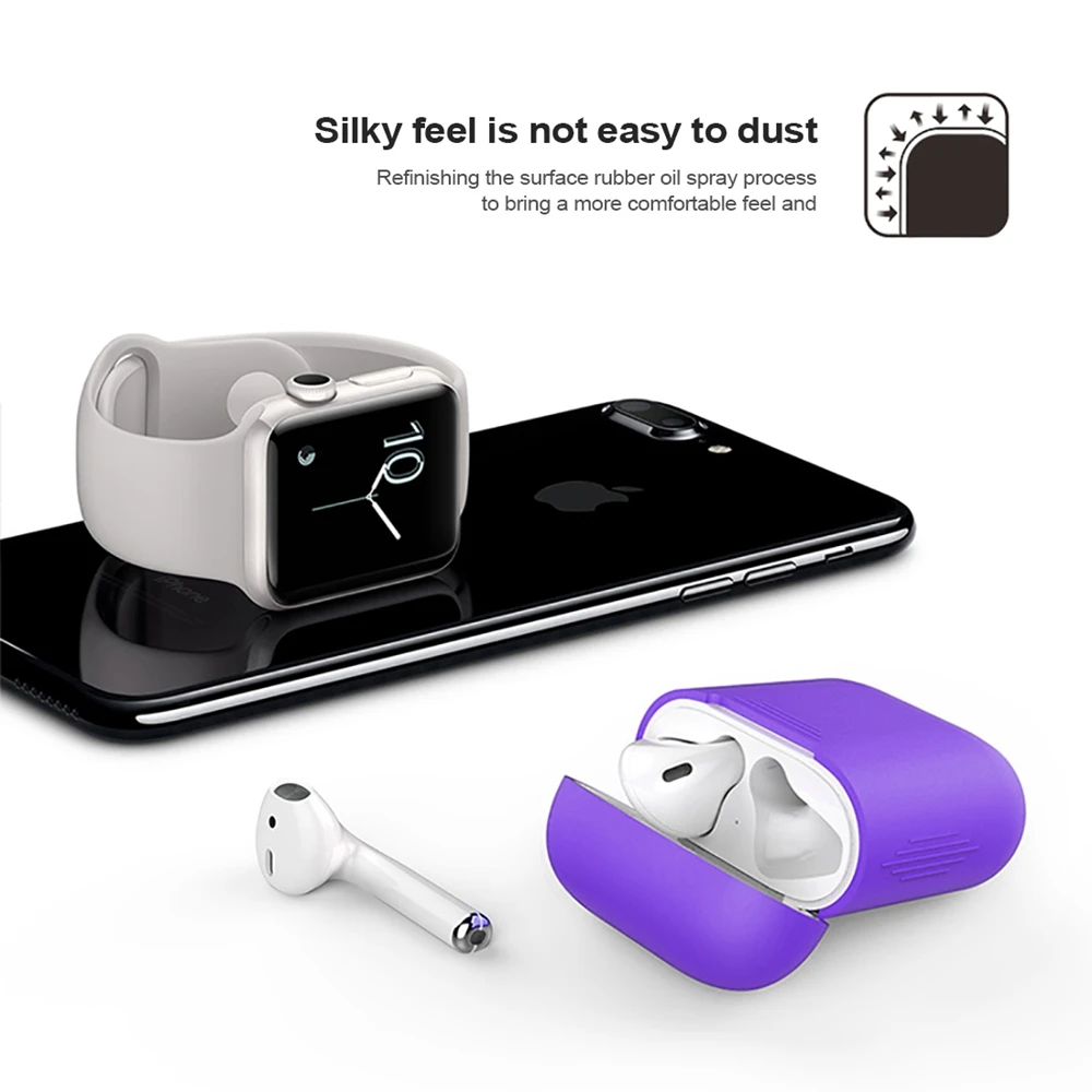 Противоударный силиконовый ТПУ чехол для наушников для AirPods, чехол для наушников, Bluetooth, беспроводная Защитная крышка для наушников для Apple Airpods