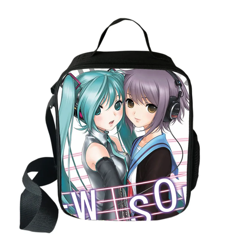 Мультяшные Hatsune Miku портативные термо сумки для обедов для детей многофункциональная пищевая сумка-холодильник для пикника переносная сумка-термос - Цвет: Hatsune Miku 10