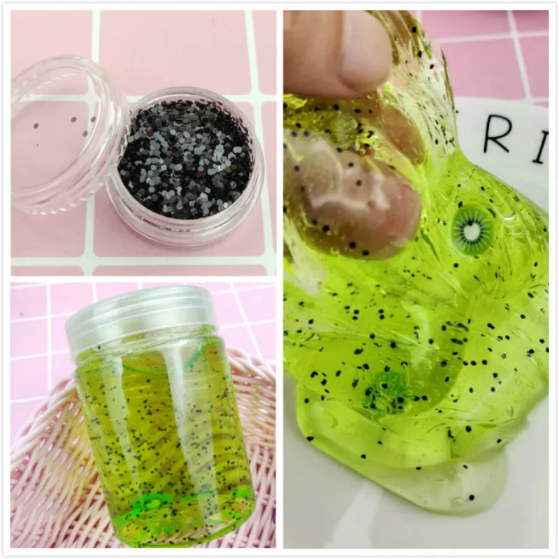 

1pcs the Green Modeling Clay Filler Clear Slime Box Toys for Children Charms Modeling Clay DIY Kit Accessories Funny Gift