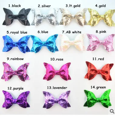 

NEW Big sequin bows Girls boutique hairbows for headbands hairclips diy Kids hair accessories 30pcs/lot