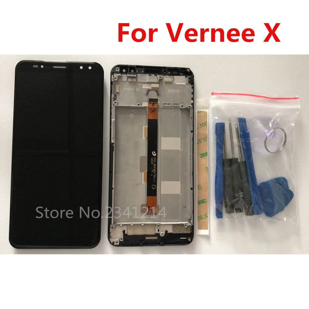 

New Original For Vernee X 5.99inch LCD Display With Frame + Touch Screen Digitizer Assembly Replacement Glass+Tools