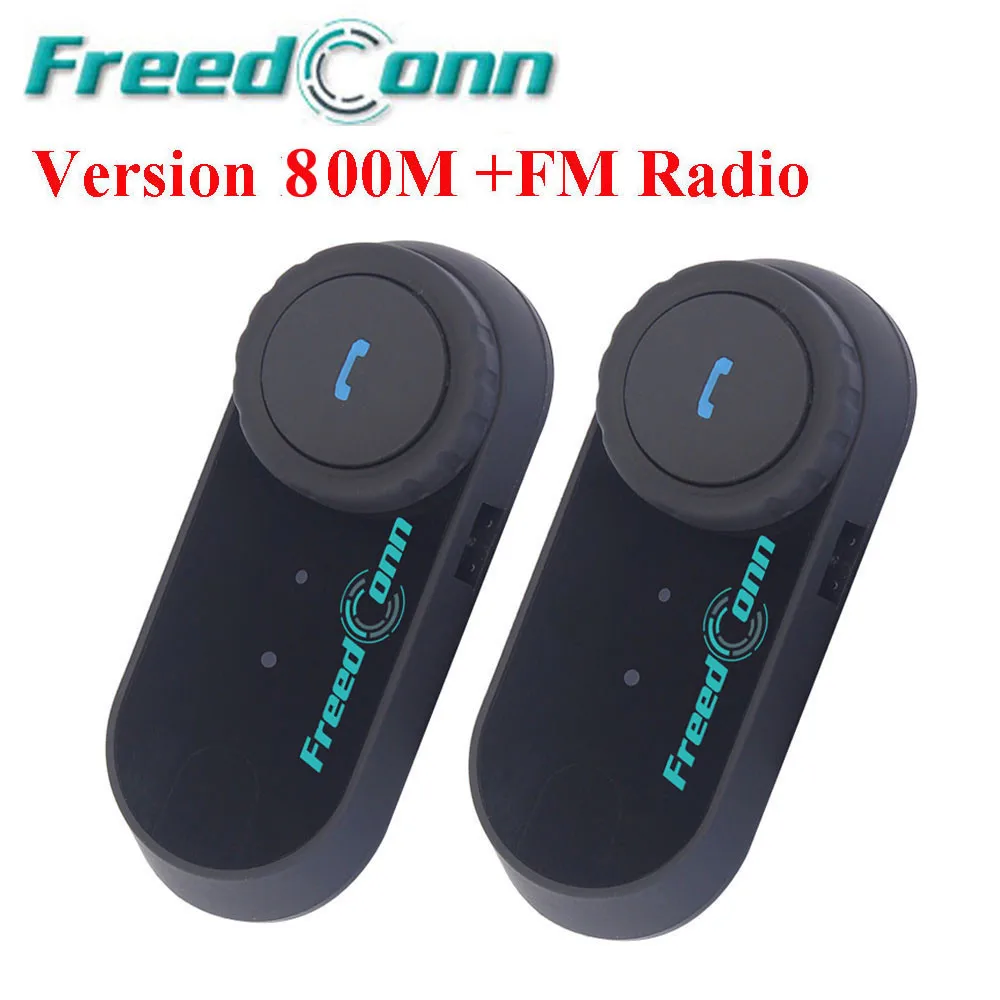 Гарнитура для мотоциклетного шлема FreedConn Bluetooth гарнитура динамики 800 м с FM радио