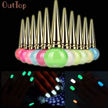 Прямая поставка 14 мл флуоресцентный люминесцентный лак для ногтей светящийся в темноте карамельный цвет Декоративный Лак для ногтей маникюр 170628