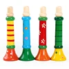 Baby Wood Musical Instrument Toys Small Speaker Wooden Vertical Whistle Small Speakers Trumpet Toy Random Color Children Kids 1