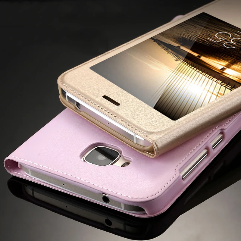 

New Leather Case for Huawei G8 Case Cover 5.5" Genuine Leather Smart Back Case Flip Cover for Huawei G7 Plus /G8 GX8 Phone Cases