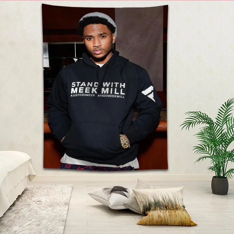 Пользовательские Trey Songz Печатный креативный гобелен гостиная спальня фон