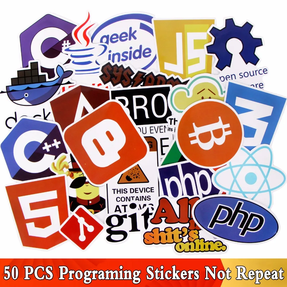 

50 Pcs Mix Style JDM Decal Stickers For Java Laptop Luggage Bike Home Decor Motorcycle Car Waterproof DIY Programmer Stickers