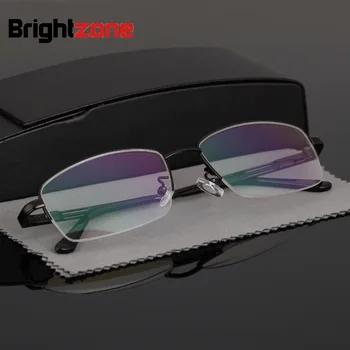 

Brightzon Business Affairs Exceed Light Titanium Alloy Half Optical Frame Glasses Can Match Various High Clear Resin Lens 1287