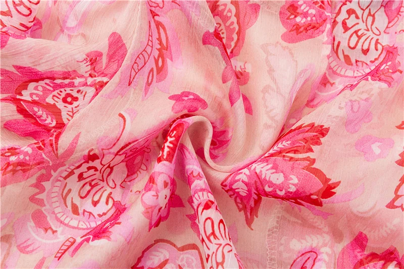 ShejoinSheenjoy Boho Floral Print Chiffon Blouse Flare Sleeve Autumn Stand Women Tops Pink Waist Bow Tie Ladies Casual Shirt (9)