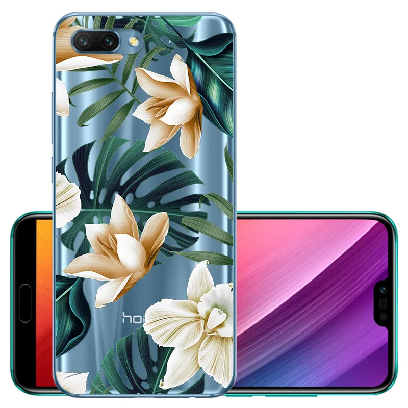 CROWNPRO Funda для huawei Honor 10 чехол s Силиконовый ТПУ для Honor10 5,8" мягкая задняя крышка прозрачный для huawei Honor 10 чехол для телефона TPU - Цвет: RDH