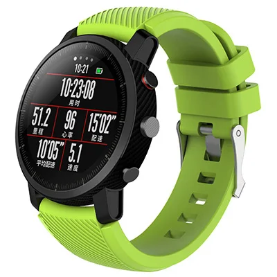 YUEDAER Twill шаблон ремешок для Huami Amazfit Stratos 2 ремешки Смарт часы замена для Xiaomi Amazfit Pace 22 мм ремешок для часов - Цвет: Green