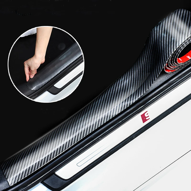 Car-Stickers-5D-Carbon-Fiber-Rubber-Car-Styling-Door-Sill-Protector-For-KIA-Toyota-BMW-Audi
