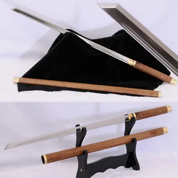 

LYUESWORD Hand Forged Japanese Samurai Ninja Shirasaya Sword Very Sharp Full Tang 1060 Carbon Steel KIRIHA-ZUKURI Blade Real