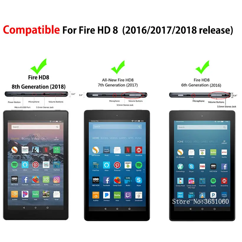 Чехол с милым котом для Amazon New kindle Fire HD 8 2018 2017 2016 Funda чехол HD8 6th 7th 8th Generation Capa|Чехлы