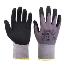 1 пара нитриловые рабочие перчатки садовые перчатки нескользящая подошва-порезостойкие-доказательство удар дышащей кожане мужские защитные перчатки