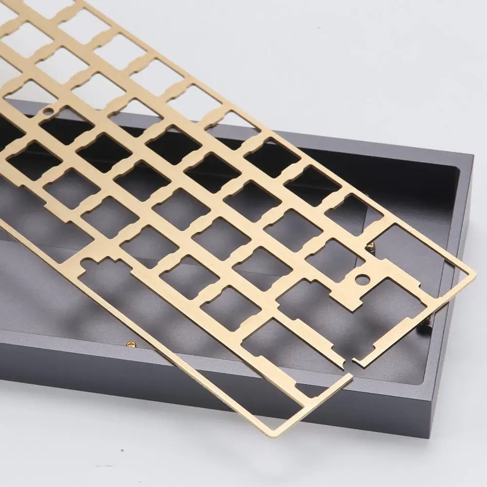 KBDfans Новое поступление отделка волосяного покрова латунная 60 пластина diy