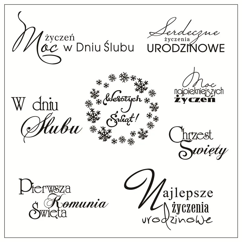 

Polish language Transparent Clear Silicone Stamp/Seal for DIY scrapbooking/photo album Decorative clear stamps