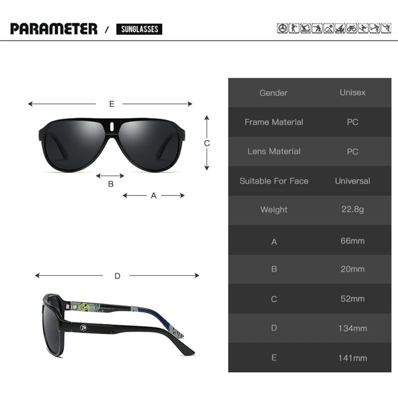 DUBERY Driving Shades Retro Sunglasses For Men Luxury Brand Design Polarized Sunglasses Summer Mirror Goggle UV400 Oculos M163