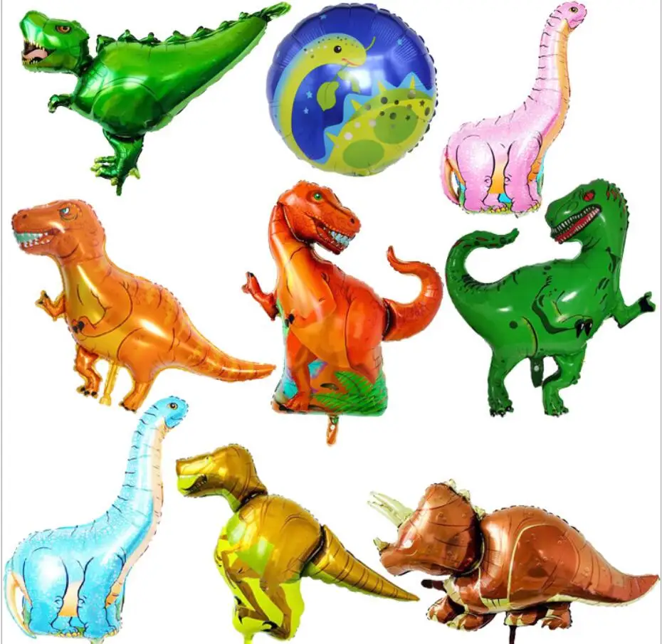 

Giant Dinosaur foil balloon boys animal balloons childrens dinosaur birthday party jurassic world decorations Cartoon Hats