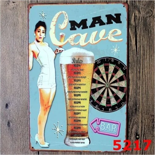 

Alcohol Beer Drinking Man Cave Funny Tin Sign Bar Garage Home Wall Decor Poster 20x30CM