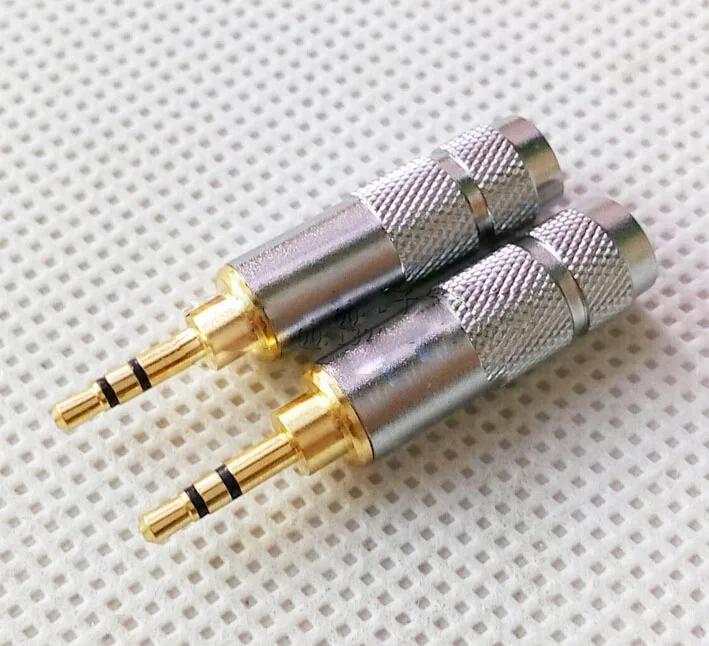 Metal Shell 2 5mm Jack Stereo Audiomale socket connector for 2 5mm 3 pole Male Headphones speaker Cable DIY 50pcs