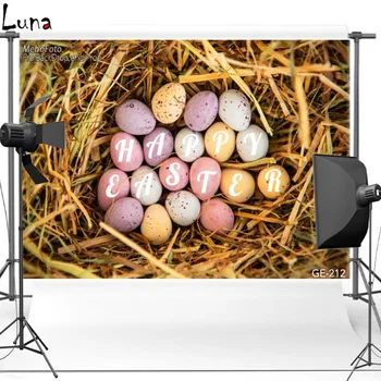 

MEHOFOTO Happy Easter Vinyl Photography Background For Newborn Colorful Egg New Fabric Flannel Backdrop For photo studio 212