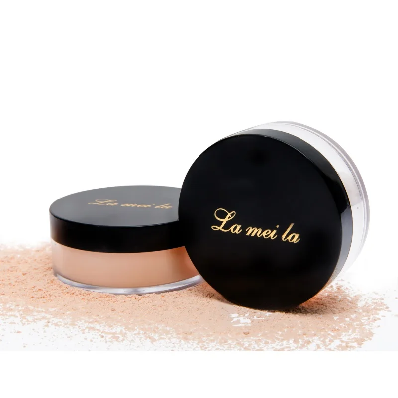 

Loose Powder Waterproof Matte Setting Powder with Puff Long Lasting Concealer Light Powder Mineral Makeup