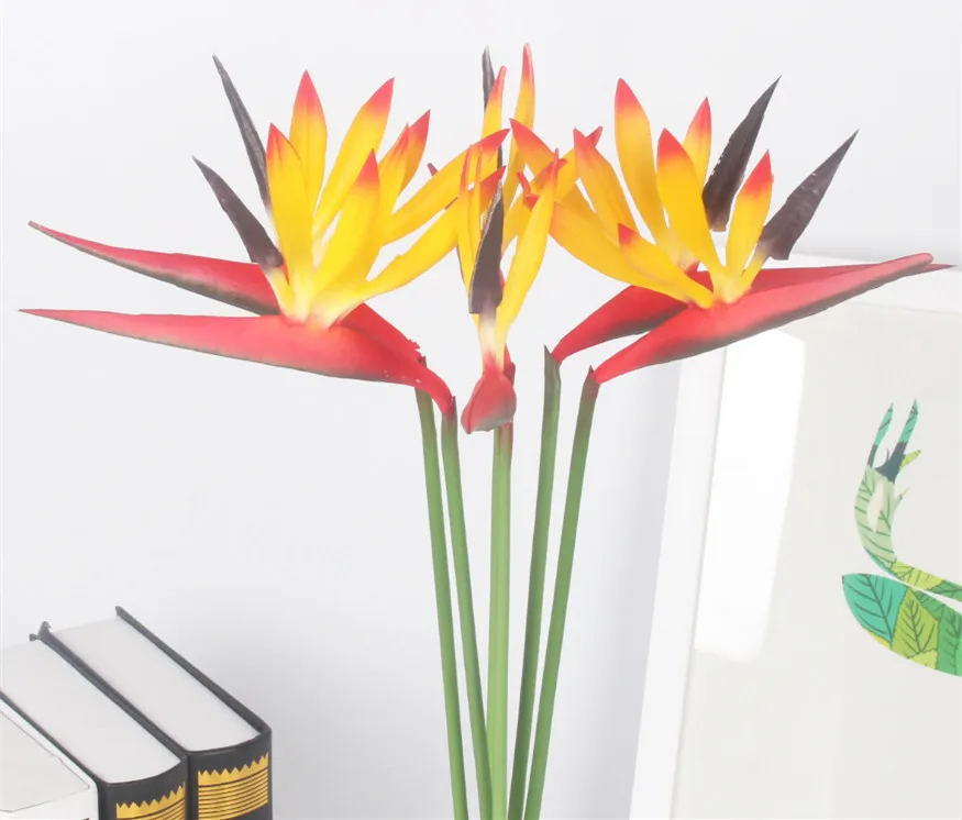 PU Small Size Bird Of Paradise Artificial Plant 55CM Simulation Flower Wedding Decoration For Home Party Multicolor Optional JH84 (5)