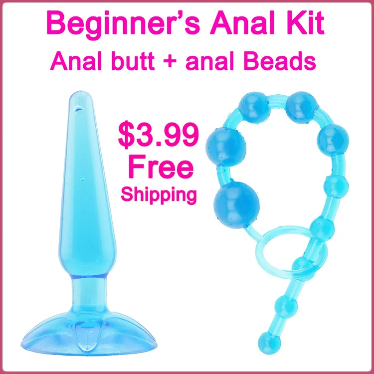 [2pcs Lot] Beginner S Anal Kit Flexible Jelly Butt Plug