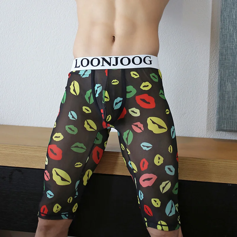 Мужские камуфляжные пижамные штаны средней длины Размеры s M L|sleep lounge wear|bottom gaypajama