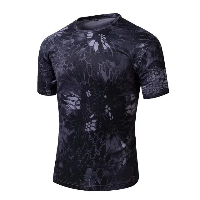 

TYPHON Short Sleeve T Shirt Combat CQB Quick Dry Tee FBI Swat Black Kryptek