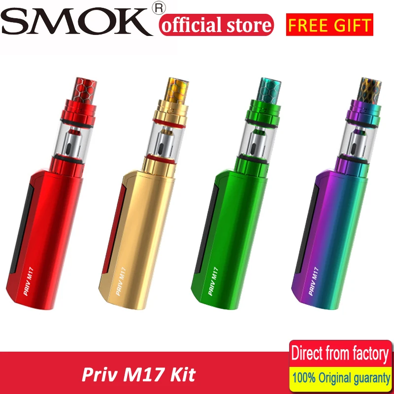 Оригинал Smok Priv M17 комплект 60 W поле MOD Vape с 2 мл палку танка и 1200 mah Батарея