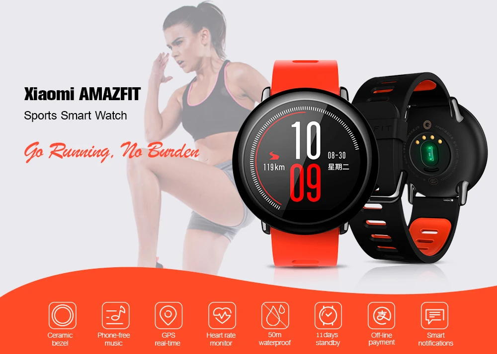 Xiaomi Huami часы AMAZFIT Pace спортивные Смарт-часы BT4.0 монитор сердечного ритма gps Шагомер Смарт-часы международная версия