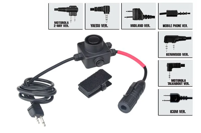 

Z-TAC Tactical Headset Accessories COMBAT Series Push-to-Talk Assembly Strong Back Clip Z134