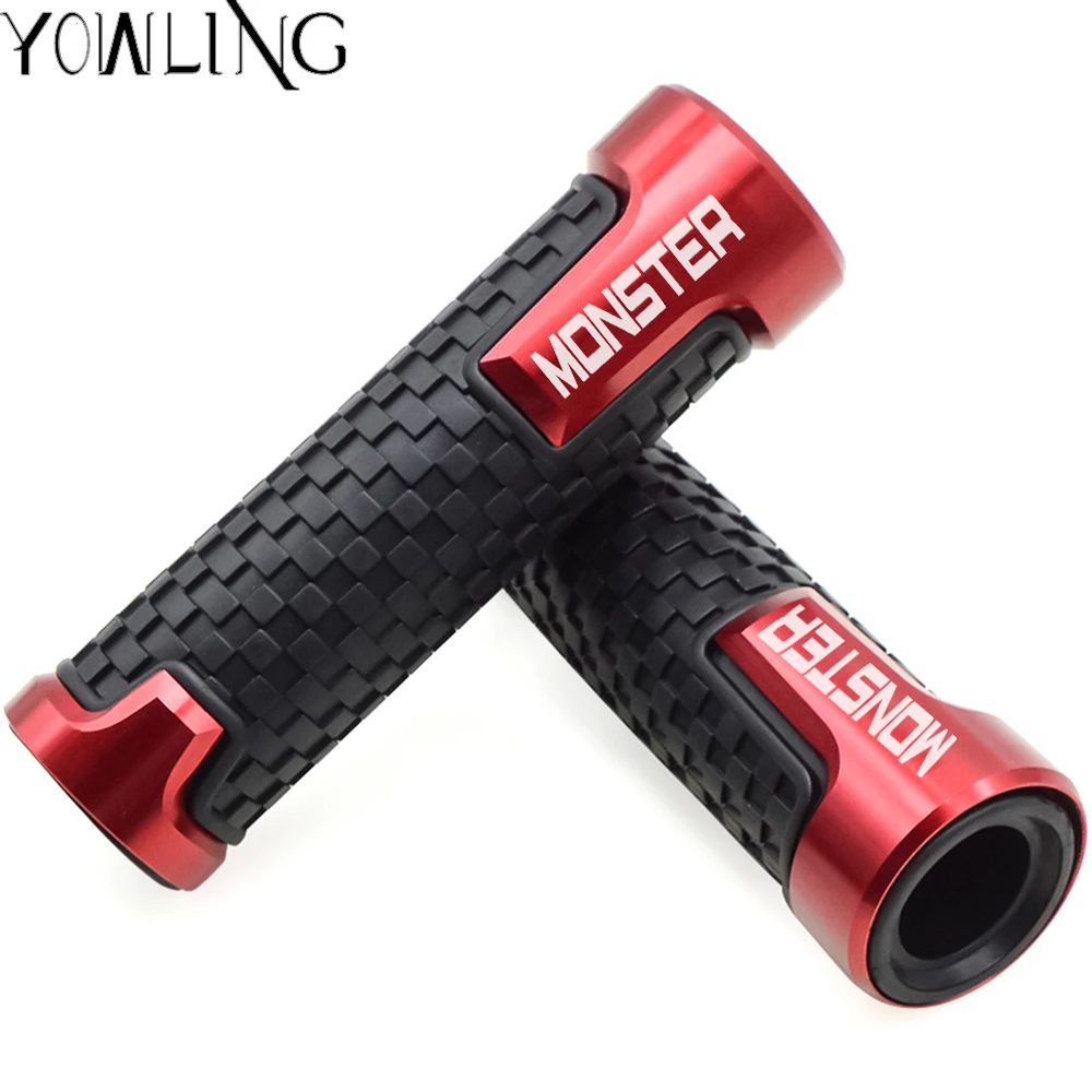 

For Ducati MONSTER 695 696 795 796 797 821 1200 1200S 1100/S EVO 7/8" Motorcycle CNC Handlebar Hand Grips Bar End Gel Grip