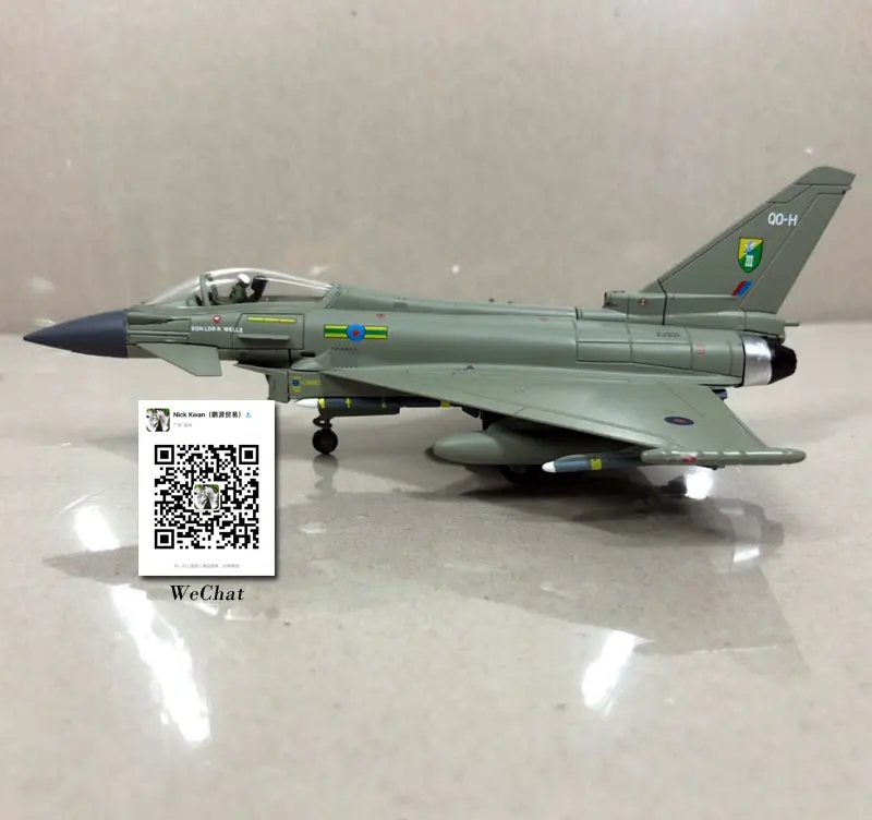 AMER 1/100 масштаб Eurofighter Typhoon EF-2000 мультирольный истребитель литой под давлением металлический военный самолет модель игрушки для коллекции, подарок