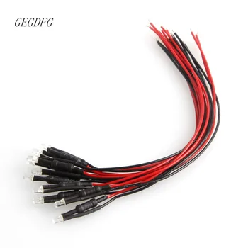 

10pcs DC 24V 18cm 3mm Pre Wired LED Lamp Light Bulb Emitting Diode