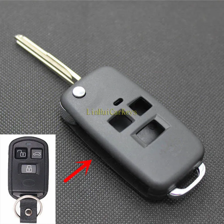 

PINECONE for HYUNDAI MOINCA SONATA 3 Buttons Uncut Brass Blade Modified Remote Blank ABS Key Shell 1 PC