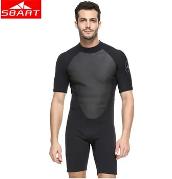 

SBART 2MM Short Sleeve Neoprene Wetsuit Men Warm Winter Swimming Scuba Diving Suit Triathlon Wetsuit for Surfing Snorkeling