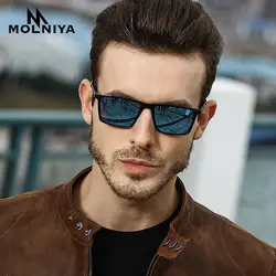 MOLNIYA 2019 бренд классический квадратный пластик поляризационные мужские солнцезащитные очки Óculos de sol для мужчин's Защита от солнца очки